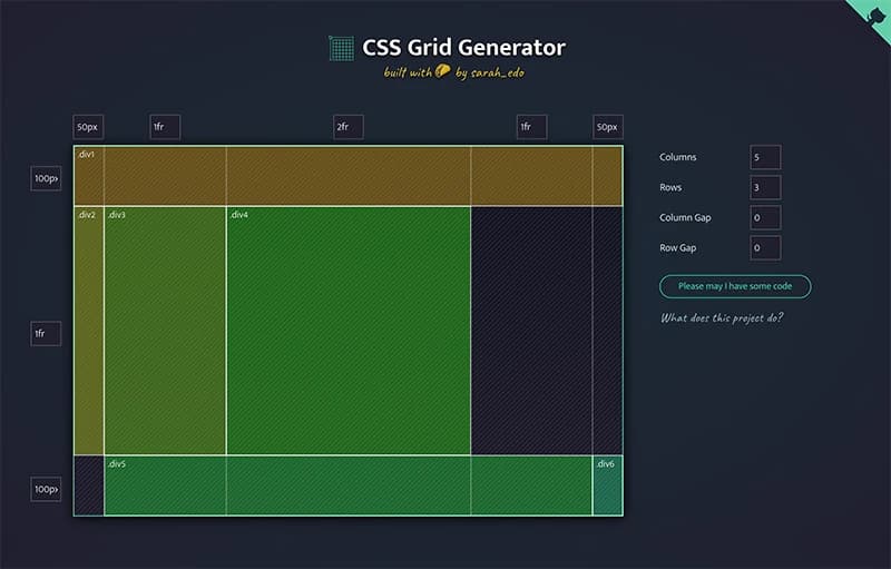 Interactive CSS Grid Layout Generator
