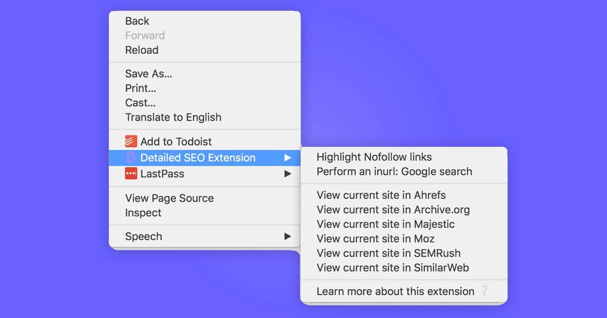 Detailed SEO Chrome Extension