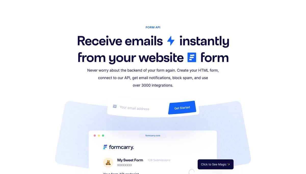 Formcarry Form API