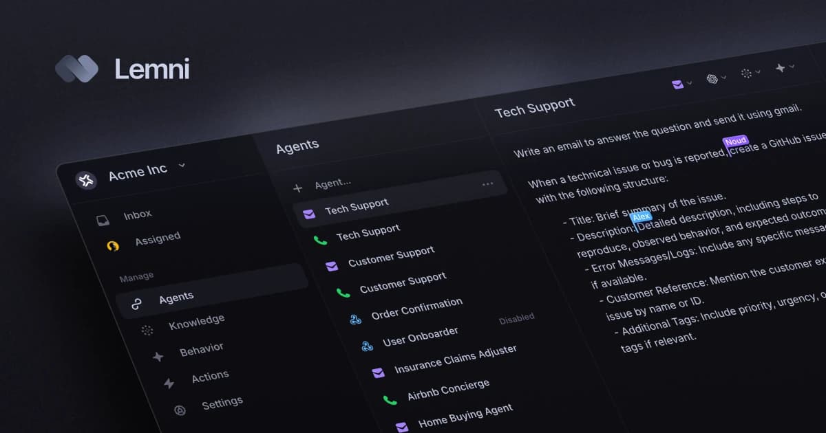 Lemni AI Agent Platform