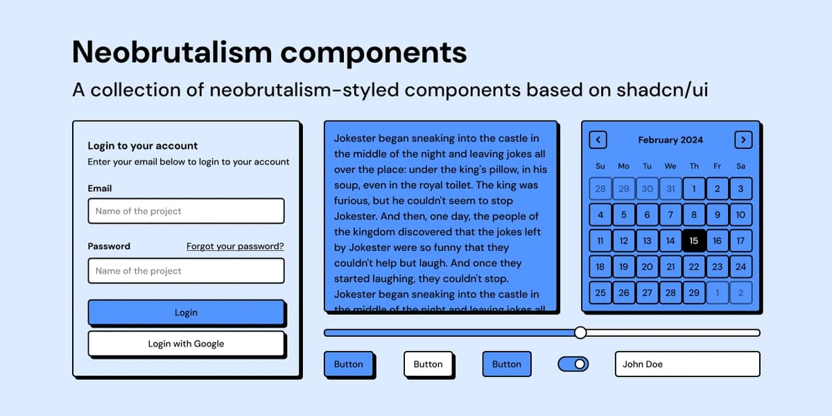 Neobrutalism UI Components