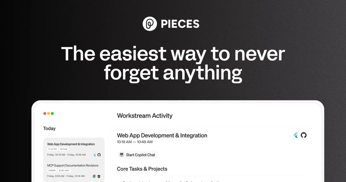 Pieces: Developer Context & Snippet Management