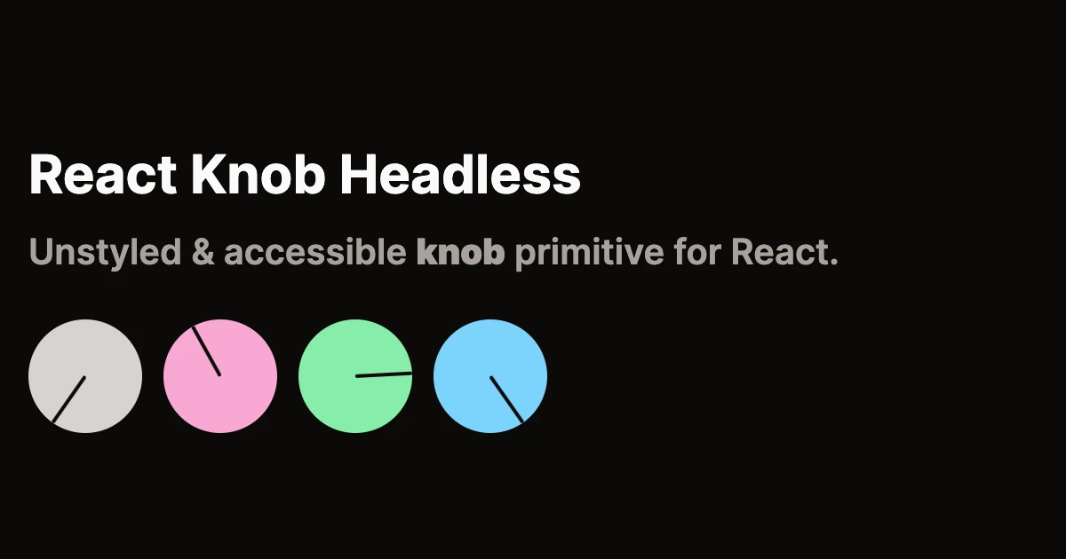 React Knob Headless UI