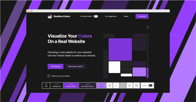 Realtime Colors Palette Generator