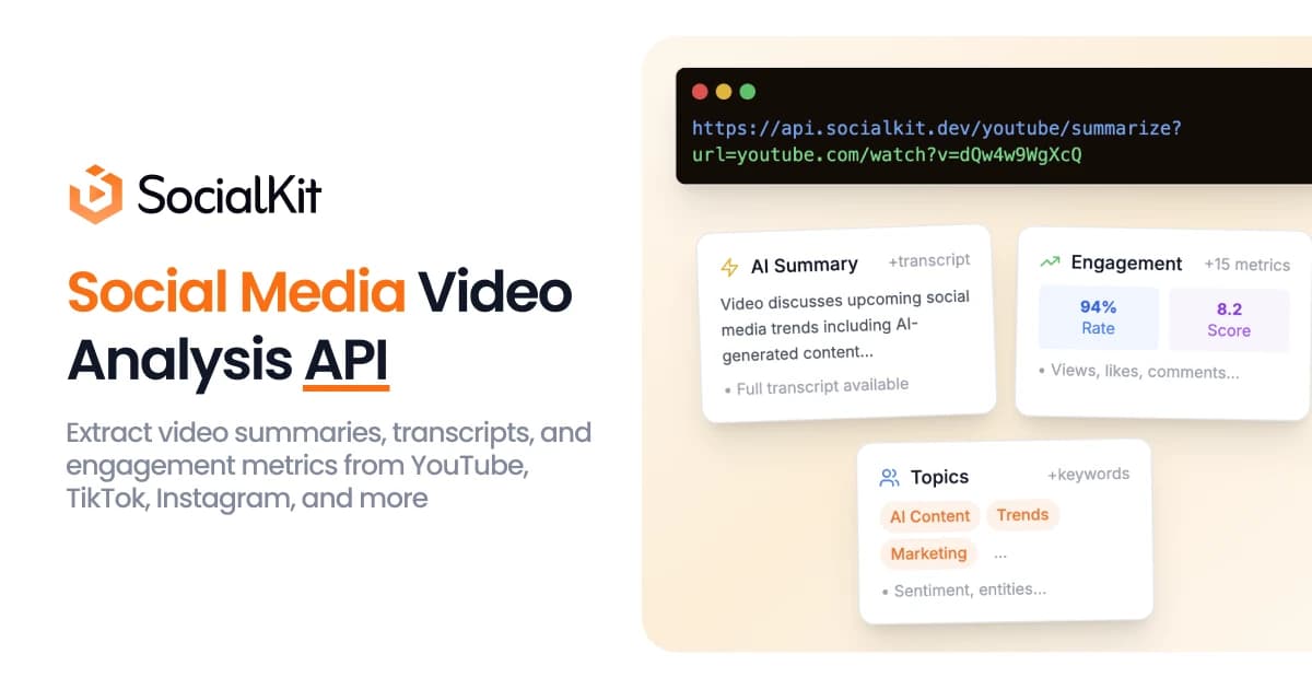 Social Media Video Insights API