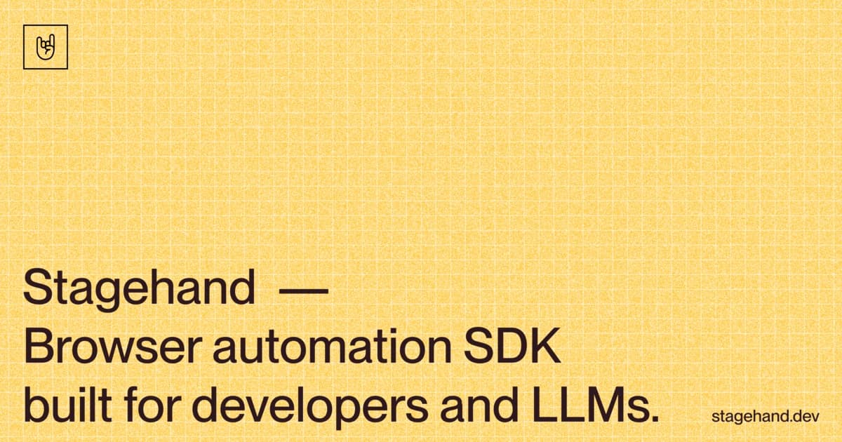 Stagehand Browser Automation SDK