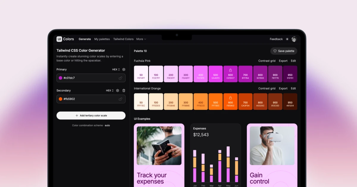 Tailwind CSS Color Palette Generator