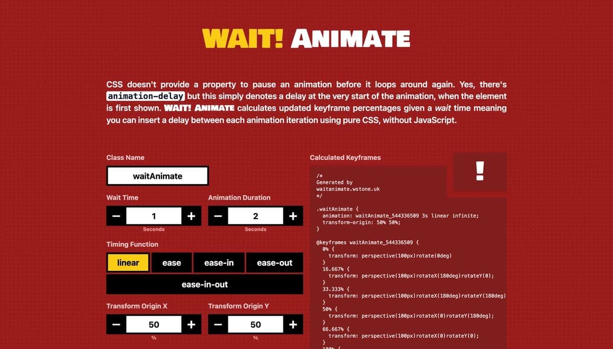 WAIT! Animate
